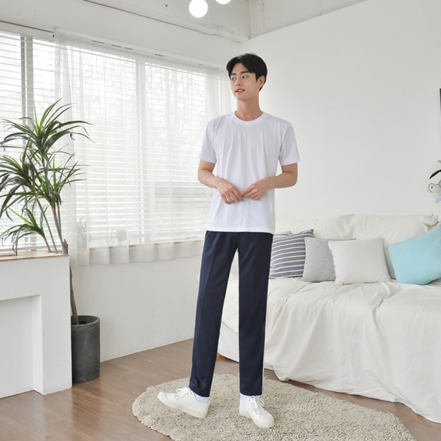 교복몰 네이비 화이트라인복 하의 교복 학생복