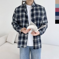 GPP SH724M 남자커플 모노 오버핏체크남방