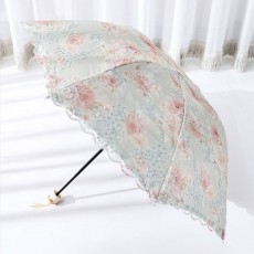 선블럭 장미 자수 양산 UPF50+ 햇빛차단 양산